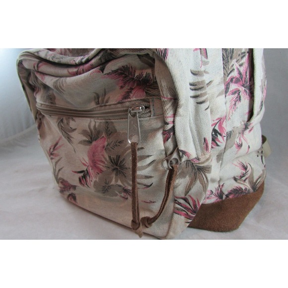 Jansport Backpack Suede Bottom Philodendron Print Right Pack Expressions 31L - Picture 3 of 7